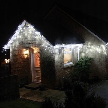 SOPLE 100 LED LAMPKI BIAŁE ZIMNE KURTYNA ŚWIETLNA STAŁE