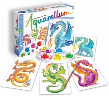Aquarellum Smoki 4 plansze do malowania i farby SentoSphere