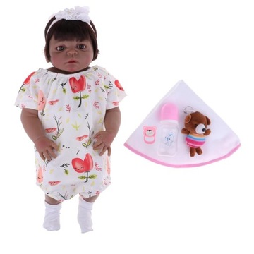 Bardzo żywe 22-calowe, całkowicie silikonowe Reborn Baby Girl Doll