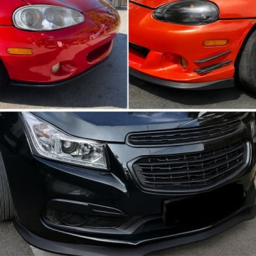 СПОЙЛЕР БАМПЕРА УНИВЕРСАЛЬНЫЙ СПОЙЛЕР ПЕРЕДНИЙ РЕЗИНОВЫЙ 2,5 м + ВИНТЫ