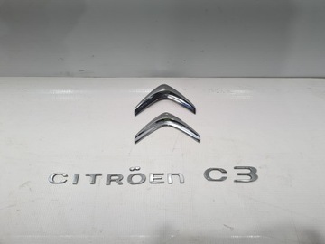 КОМПЛЕКТ ЭМБЛЕМЫ ЗАДНЕЙ ДВЕРИ CITROEN C3 II ОРИГИНАЛ