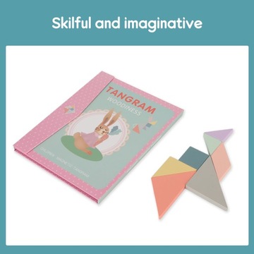 Магнитная портативная обучающая книга Tangram Яркие цвета 32