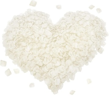 Konfetti płatki róż białe 500 sztuk Rocznica Wesele Ślub