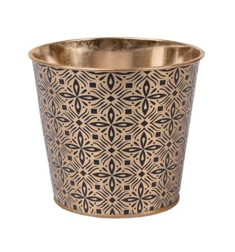 OKRĄGŁY KOSZYK METALOWY Z MOTYWEM 13x13x11,5 cm