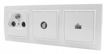 РАМКА QUADRA ПЯТИСТОРОННЯЯ, БЕЛЫЙ ГОРИЗОНТАЛЬНЫЙ ПЕРЕКЛЮЧАТЕЛЬ 5