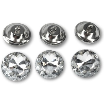 Guziki tapicerskie kryształowe guzik szklany kryształ z uszkiem 14mm 25szt