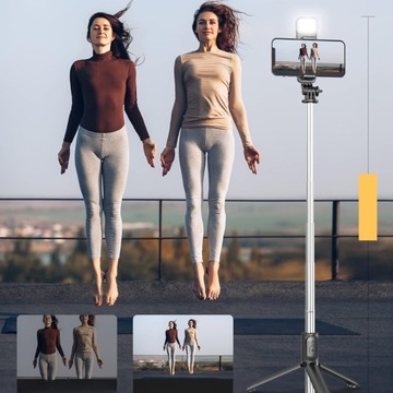 ШТАТИВ ДЛЯ СЕЛФИ-ПАЛКИ ШТАТИВ С ПУЛЬТОМ ПУЛЬТА С ЛАМПОЙ BLUETOOTH 360°