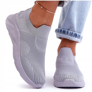 Damskie Wsuwane Buty Sportowe Szare Claris 40