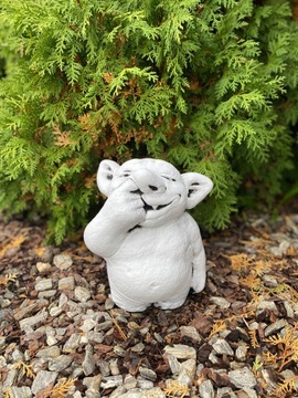 Figura ogrodowa betonowa Troll z palcem w nosie figurka trolla