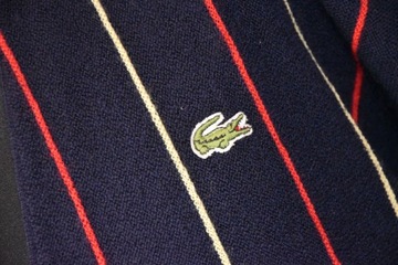 LACOSTE VINTAGE WEŁNIANY KARDIGAN SWETER MĘSKI 5/L