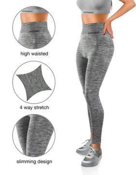 legginsy damskie FITNESS Push Up Sesto Senso SPORT