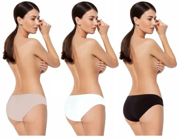 GATTA 3 SZTUKI KIKI BIKINI BIAŁE CZARNE BEŻOWE M