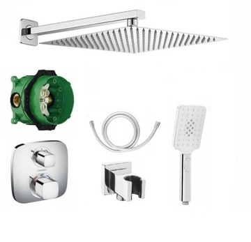 Zestaw podtynkowy termostatyczny z baterią Hansgrohe Ecostat 25cm