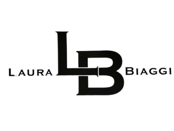 Torebka shopper Laura Biaggi torba na ramię niebieska jeans biała