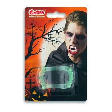 Клыки вампира, светящиеся в темноте зубы Хэллоуина