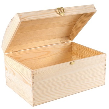 Kufer pudełko drewniane z zamkiem 34,5x25x19,2 cm