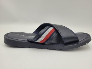 Tommy Hilfiger klapki męskie Criss Cross Leather Sandal FM0FM02120 r. 42