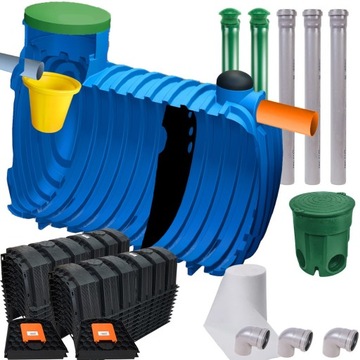 OCZYSZCZALNIA DWUKOMOROWA EKOSYSTEM 10-TUNELOWA 3000L