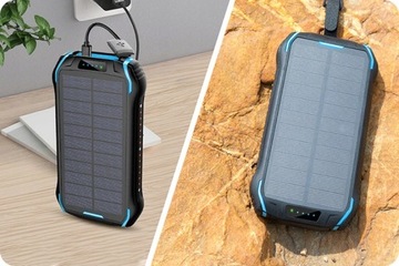 ARMOR SOLAR POWERBANK ВОДОНЕПРОНИЦАЕМЫЙ ИНДУКЦИОННЫЙ КАБЕЛЬ 3 в 1 ФАКЕЛ 33500 мАч