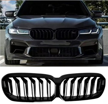 Nerki Grill BMW 5 G30 G31 LCI Czarny Połysk