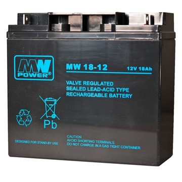 Akumulator awaryjny 18Ah 12V MW Power MW 18-12
