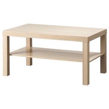 Ława Ikea lack Stolik kawowy DĄB BEJ 90x55cm PÓŁKA