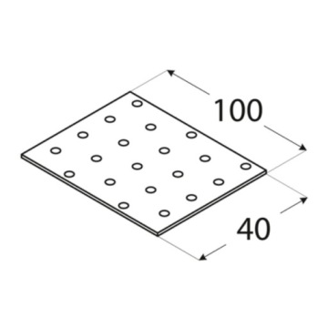 ПЕРФОРИРОВАННАЯ ПЛАСТИНА СОЕДИНИТЕЛЬНАЯ PP2 100X40 DMX 10 ШТ.