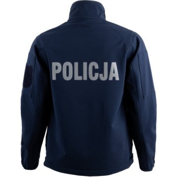 Водонепроницаемая защитная куртка Softshell Police с липучками и молниями L