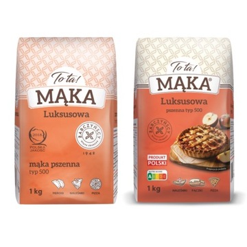 ŚWIEŻA MĄKA PROSTO Z MŁYNA PSZENNA TOTA TYP 500 NA CHLEB PIEROGI CIASTO 1KG