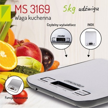 WAGA KUCHENNA ELEKTRONICZNA DO 5kg DOKŁADNOŚĆ 1gr