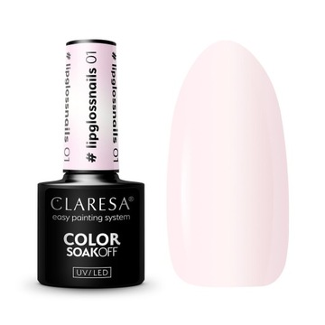 CLARESA Lakier hybrydowy do paznokci LIPGLOSSNAILS 01 5g