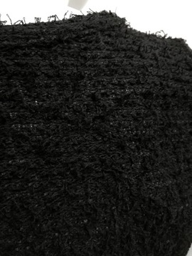 Czarna Tunika 34 XS boucle bluzka z łańcuchami
