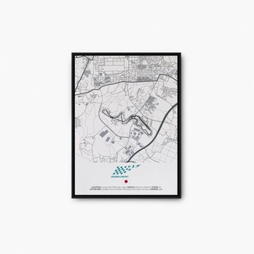 Plakat na płótnie F1 tor torowy biały plakat estet