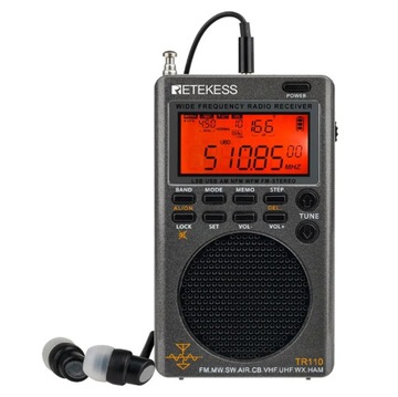 Radio Retekes TR110 krótkofalowe SSB FM/MW/SW/LSB/AIR/CB/VHF/UHF
