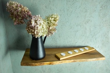 Полка деревянная с натуральным краем OFLIS, клееный дуб, НА ЗАМЕР