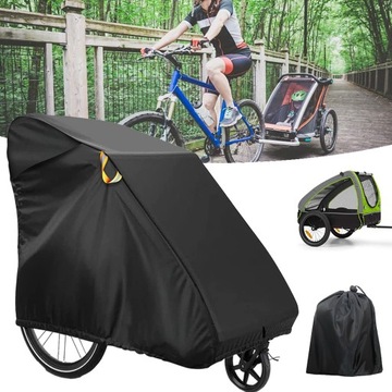 WODOSZCZELNA OSŁONA PRZYCZEPKI ROWEROW 140X88X92CM POKROWIEC NA PRZYCZEPKĘ