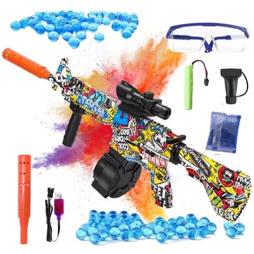GEL BLASTER PISTOLET KARABIN NA KULKI ŻELOWE MASZYNOWY AKUMULATOR USB