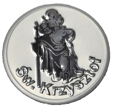 NAKLEJKI NAKLEJKA EMBLEMAT 3D ŚW. KRZYSZTOF
