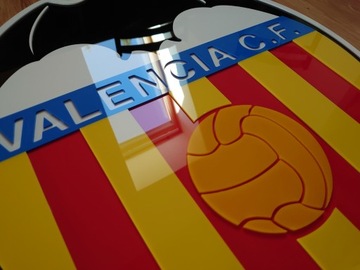 Valencia CF herb na ścianę prezent szyld dla fana klubu dla chłopaka męża