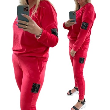 DS77 LOGOWANY DRES WELUROWY CZERWONY R.XXL