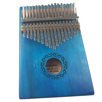 Kalimba drewniana W-17T-8 17 blaszek niebieska
