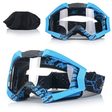 GOGLE NAXA G3 NIEBIESKIE ANTIFOG CROSS QUAD ATV
