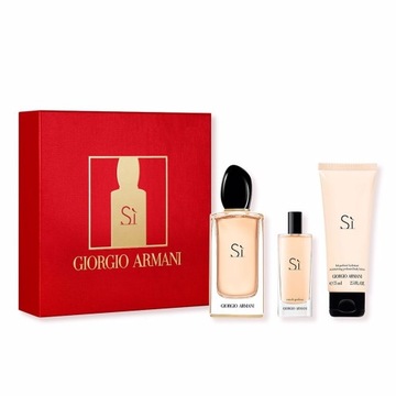 ZESTAW GIORGIO ARMANI SI 100ML + 75ML + 15ML WODA PERFUMOWANA DLA KOBIET