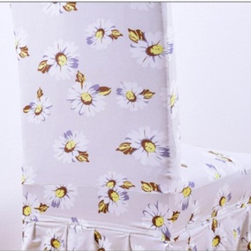 Elastyczny spandex Uniwersalny, jednokolorowy pokrowiec na krzesło do jadalni Ciemnofioletowy