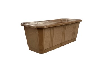 Skrzynka balkonowa S 40 x 17 cm brązowa doniczka