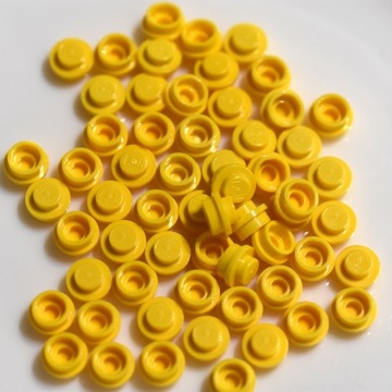LEGO płytka plate 1x1 żółty 4073 35szt