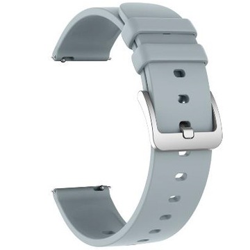 SILIKONOWY PASEK DO ZEGARKA SMARTWATCH SZARY 20mm