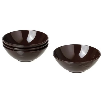 IKEA FARGKLAR Miska z połyskiem brązowy 16 cm 4szt