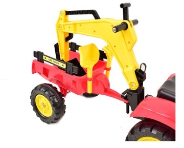 ПЕДАЛЬНЫЙ ТРАКТОР С ПРИЦЕПОМ И ЭКСКАВАТОРОМ/ TR3007 Трактор с аккумуляторным питанием