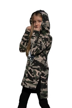 Bluza tunika z kapturem moro All For Kids 104/110